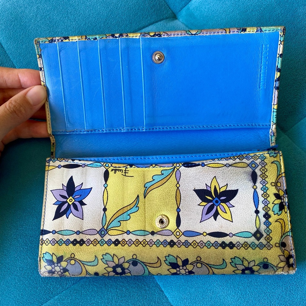 Emilio Pucci Wallet Blue/Multi Color - RARE - Picture 2 of 8